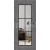 ERKADO SET Rámové dvere Miskant 2 presklené,čier línia fólia Premium Jaseň Grafit+zárubeň