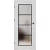 ERKADO SET Rámové dvere Miskant 6 presklené,čierna línia fólia Premium Javor Šedý+zárubeň
