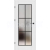 ERKADO SET Rámové dvere Miskant 2 presklené,čierna línia fólia Premium Biela Kôra+zárubeň
