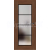 ERKADO SET Rámové dvere Miskant 6 presklené,čierna línia fólia Premium Orech+zárubeň