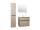 Mereo Mailo, kúpeľňová skrinka 61 cm, čierne madlo, Multidecor, Biela vysoký lesk perlička