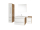 Mereo Bino, kúpeľňová skrinka 121 cm, Multidecor, Biela vysoký lesk perlička