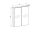 Mereo Kúpeľňová zrkadlová skrinka 60 cm, galerka, 2 x dvierka, Multidecor, Betón tmavosivý