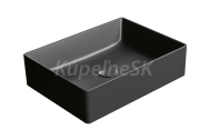 GSI KUBE X keramické umývadlo na dosku, 50x37cm, čierna mat