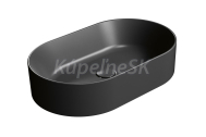 GSI KUBE X keramické umývadlo na dosku, 60x37cm, oválne, čierna mat
