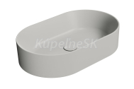 GSI KUBE X keramické umývadlo na dosku, 60x37cm, oválne, cenere mat