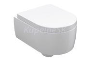 Kerasan FLO závesná WC misa, 36x50cm, biela+WC sedátko Biela