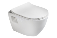 Sapho PAULA závesná WC misa, 35,5x50cm, biela+WC sedátko Slim SoftClose