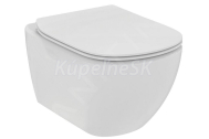Ideal Standard Tesi - Závesné WC RimLS+ 36x53 cm +WC sedátko ultra ploché SoftClose Biela