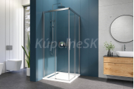 Aquatek WELLNESS A4 rohový sprchový kút 100x100 cm Číre/Chróm,rohový vstup,Posuvné dvere