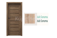 PORTA Doors SET Rámové dvere VERTE PREMIUM D.0 Plné, 3Dfólia Dub Sonoma+zárubeň