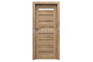 PORTA Doors SET Rámové dvere VERTE PREMIUM D.1 skloMat, 3Dfólia Dub Mauvella+zárubeň